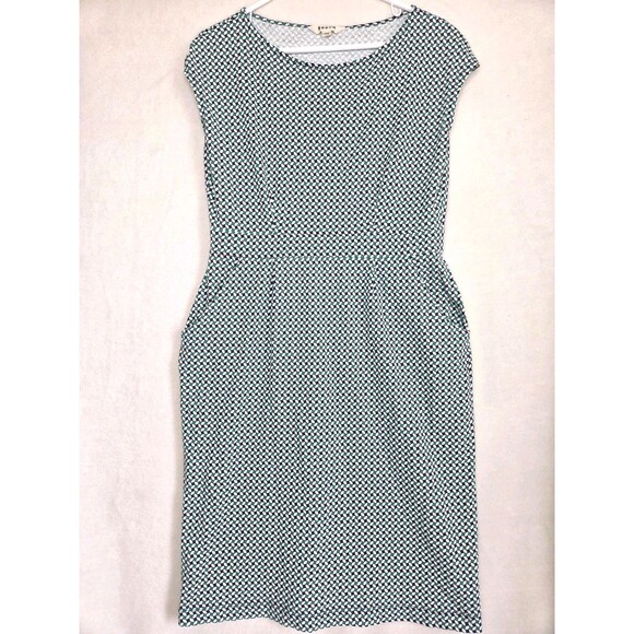 Boden FLORRIE FLORAL JERSEY DRESS Size 12L  MEADOW GREEN ABSTRACT DIAMOND - Picture 1 of 12